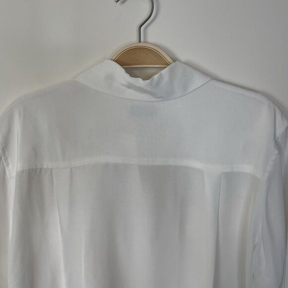 Alexa Chung for Madewell Pleat-Pocket Button-Up Shirt Small Eyelet White NT108 - Picture 12 of 16